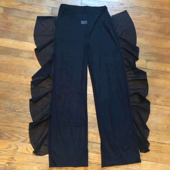 See Through Black Cover Up Pant - Picture 4 of 6